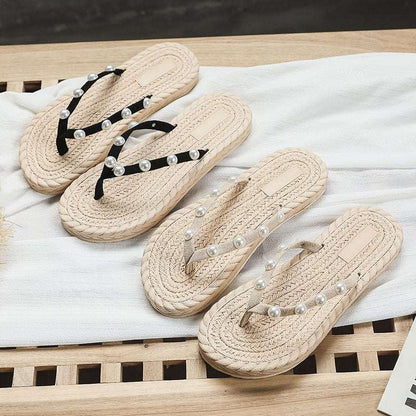 Woman Slippers Home Casual Beach Flip Flops Lady Sandals-nbharbor
