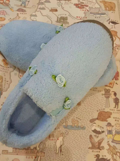 Manufacturer cozy rosette slipper for indoor and outdoor wear-nbharbor