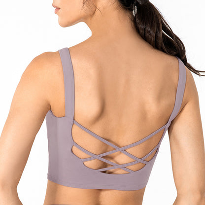 Women Backed Strappy Running Bra With Removable padding