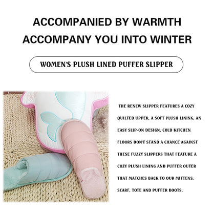 Women's plush lined puffer slipper-nbharbor
