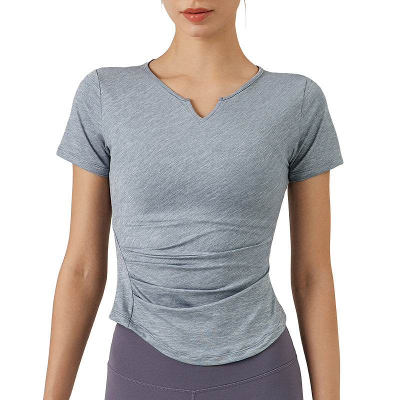 Women's short Sleeve with Drape Dolman Top with Side Shirring-nbharbor