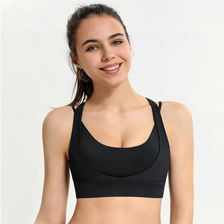 Sports Bra Seamless Padded Sports Bras for Women Yoga Bra Workout Removable Cups-nbharbor