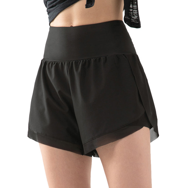 Women's 2 in 1 Running Shorts Quick Dry Workout Athletic Shorts with Liner Side Pockets-nbharbor
