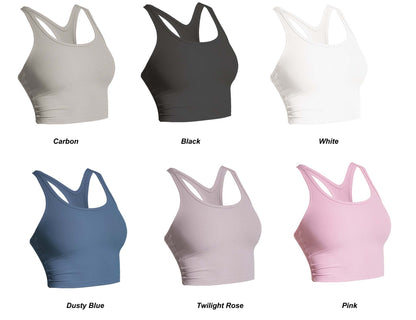 Sporty Strappy Solid Color Racerback Gym Tank Top For Women-nbharbor