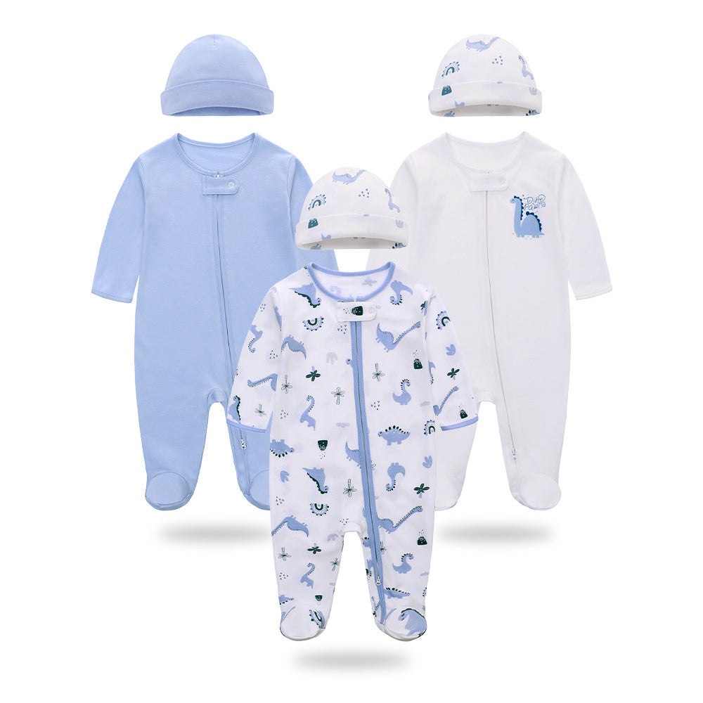 Custom Personalised Baby Romper & Hat Set , Long Sleeved Baby Grow Sleepsuit Bodysuit Vest , Baby Gift-nbharbor