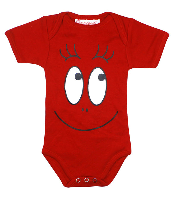 Custom Newborn Baby Boy Ribbed Knitted Cotton Short Sleeve Romper with Barbapapa print-nbharbor